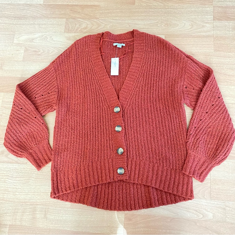 NWT American Eagle Pumpkin Orange Knit Cardigan